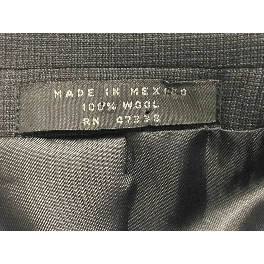 Men's Suit Jacket Jones NY Size 40 Blazer‎ Black 100% Wool Formal